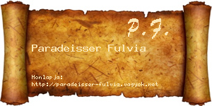 Paradeisser Fulvia névjegykártya